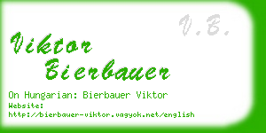 viktor bierbauer business card